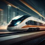 high_speed_train_station_blurred_cityscape_night_background_generative_ai_d3b02b7ee3